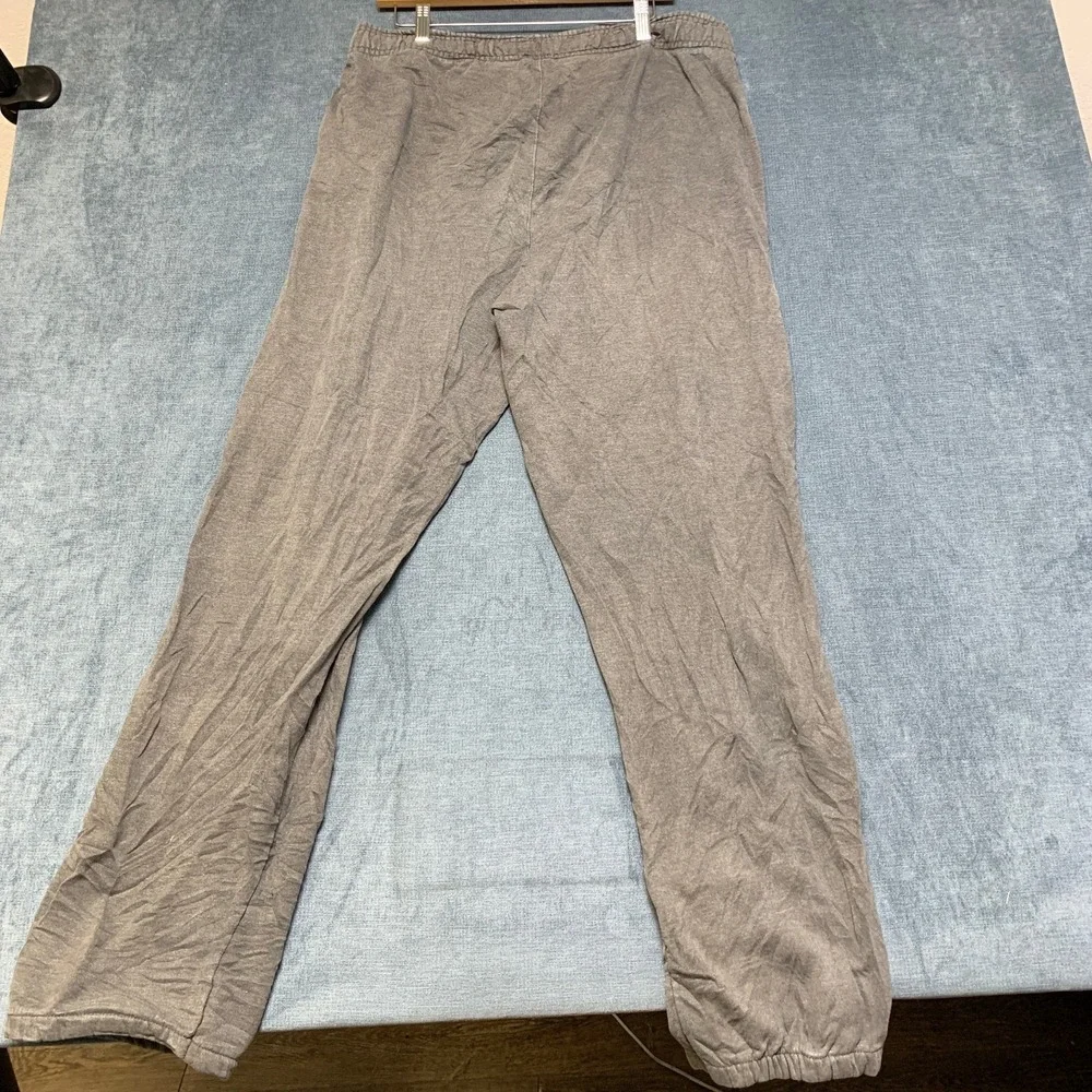 VTG Champion Authentic Sweatpants Mens XL Gray Logo Straight Leg Elastic Waist
